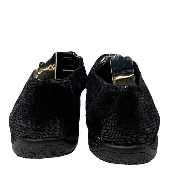 Vionic Womens Alda Black Snake Leather Slip On Loafers 8 Ortho Heel Comfort Sz 8 - Picture 3 of 7
